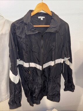 BP Black Hooded Windbreaker Jacket
